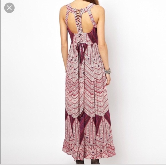 lace back maxi dress